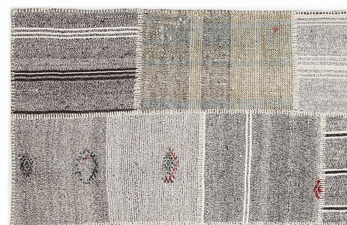 Teselya Bej Çizgili Yün El Dokuma Halısı 160 x 230 Apex Unique