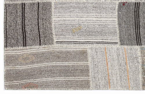 Teselya Bej Çizgili Yün El Dokuma Halısı 160 x 230 Apex Unique