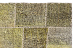 Teselya Sarı Patchwork Yün El Dokuma Halısı 160 x 230 Apex Unique