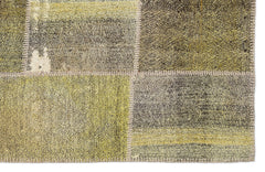 Teselya Sarı Patchwork Yün El Dokuma Halısı 160 x 230 Apex Unique