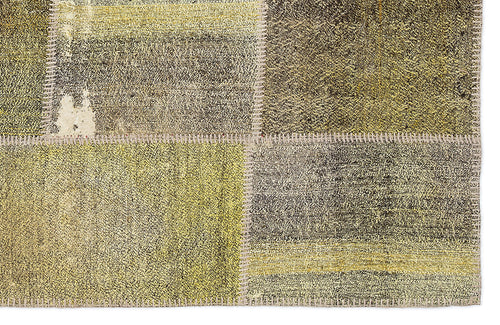 Teselya Sarı Patchwork Yün El Dokuma Halısı 160 x 230 Apex Unique