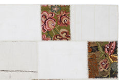 Teselya Beyaz Çiçekli Yün El Dokuma Halısı 160 x 230 Apex Unique
