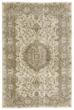 Atina Bej Eskitme Yün El Dokuma Halısı 175 x 266 Apex Unique