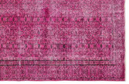 Atina Pembe Eskitme Yün El Dokuma Halısı 171 x 286 Apex Unique