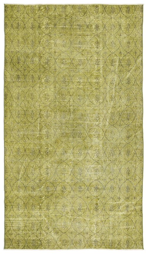 Atina Yeşil Eskitme Yün El Dokuma Halısı 146 x 259 Apex Unique