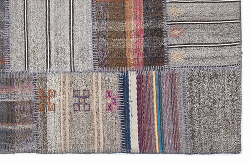 Teselya Bej Çizgili Yün El Dokuma Halısı 160 x 230 Apex Unique