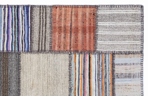 Teselya Bej Çizgili Yün El Dokuma Halısı 160 x 230 Apex Unique