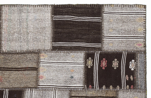 Teselya Bej Çizgili Yün El Dokuma Halısı 160 x 230 Apex Unique