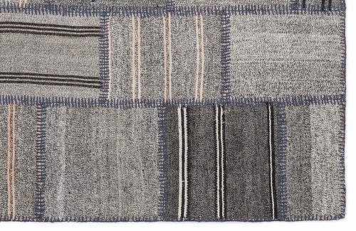 Teselya Bej Çizgili Yün El Dokuma Halısı 160 x 230 Apex Unique