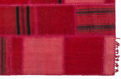 Teselya Kırmızı Patchwork Yün El Dokuma Halısı 160 x 230 Apex Unique