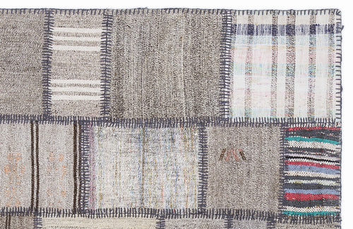 Teselya Bej Çizgili Yün El Dokuma Halısı 160 x 230 Apex Unique