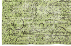 Atina Yeşil Eskitme Yün El Dokuma Halısı 158 x 274 Apex Unique