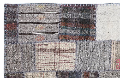 Teselya Bej Çizgili Yün El Dokuma Halısı 160 x 230 Apex Unique