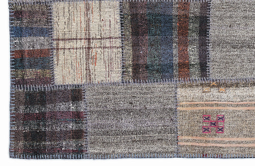 Teselya Bej Çizgili Yün El Dokuma Halısı 160 x 230 Apex Unique