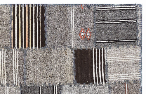 Teselya Bej Çizgili Yün El Dokuma Halısı 160 x 230 Apex Unique