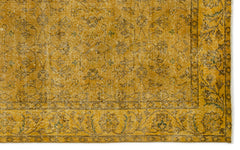 Atina Sarı Eskitme Yün El Dokuma Halısı 165 x 264 Apex Unique