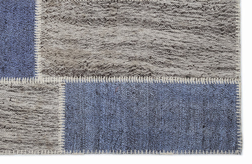 Teselya Bej Patchwork Yün El Dokuma Halısı 120 x 180 Apex Unique