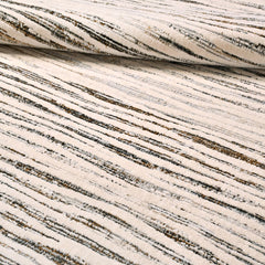 Lyla Krem Çizgili Polyester Makine Halısı Crea