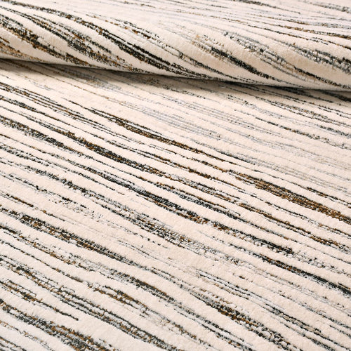 Lyla Krem Çizgili Polyester Makine Halısı Crea