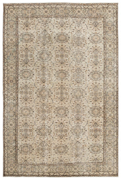 Atina Bej Eskitme Yün El Dokuma Halısı 187 x 278 Apex Unique