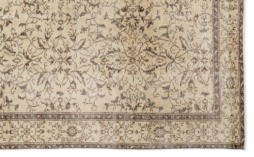 Atina 14754 Bej Eskitme Yün El Dokuma Halısı 186 x 302 Apex Unique