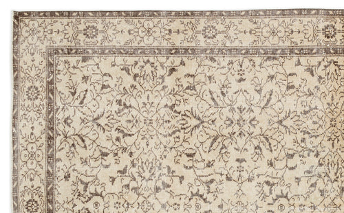 Atina 14754 Bej Eskitme Yün El Dokuma Halısı 186 x 302 Apex Unique
