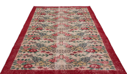 Atina Krem Eskitme Yün El Dokuma Halısı 161 x 253 Apex Unique