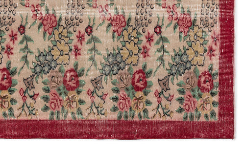 Atina Krem Eskitme Yün El Dokuma Halısı 161 x 253 Apex Unique