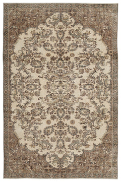 Atina Bej Eskitme Yün El Dokuma Halısı 194 x 298 Apex Unique