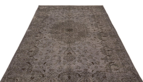 Atina Gri Eskitme Yün El Dokuma Halısı 166 x 301 Apex Unique