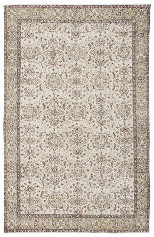 Atina Bej Eskitme Yün El Dokuma Halısı 197 x 304 Apex Unique