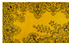 Atina Sarı Eskitme Yün El Dokuma Halısı 185 x 302 Apex Unique