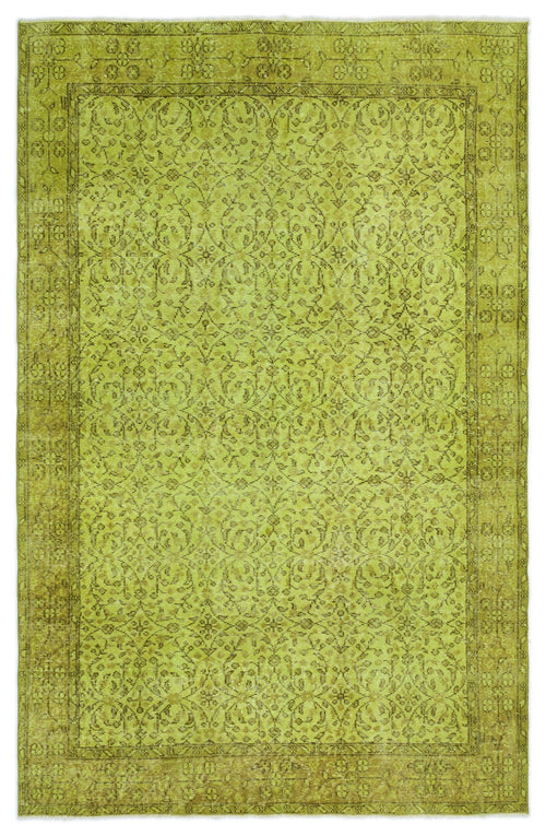 Atina Sarı Eskitme Yün El Dokuma Halısı 159 x 245 Apex Unique