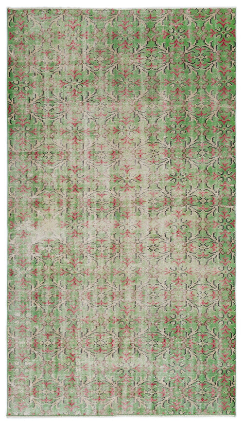 Atina Yeşil Eskitme Yün El Dokuma Halısı 140 x 246 Apex Unique