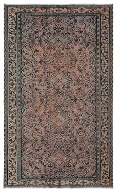 Atina Kahverengi Eskitme Yün El Dokuma Halısı 141 x 232 Apex Unique