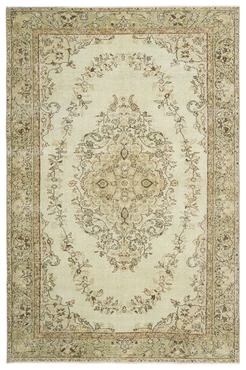Atina Bej Eskitme Yün El Dokuma Halısı 188 x 285 Apex Unique