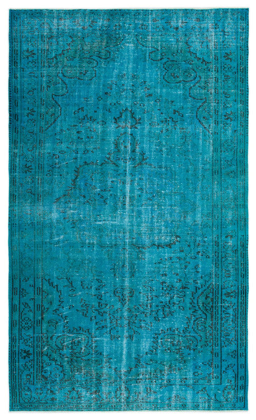 Atina Turkuaz Eskitme Yün El Dokuma Halısı 156 x 255 Apex Unique