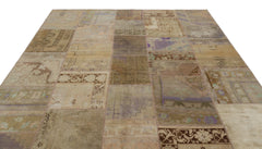 Iskece Bej Patchwork Yün El Dokuma Halısı 230 x 296 Apex Unique