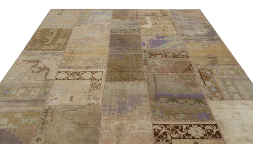 Iskece Bej Patchwork Yün El Dokuma Halısı 230 x 296 Apex Unique