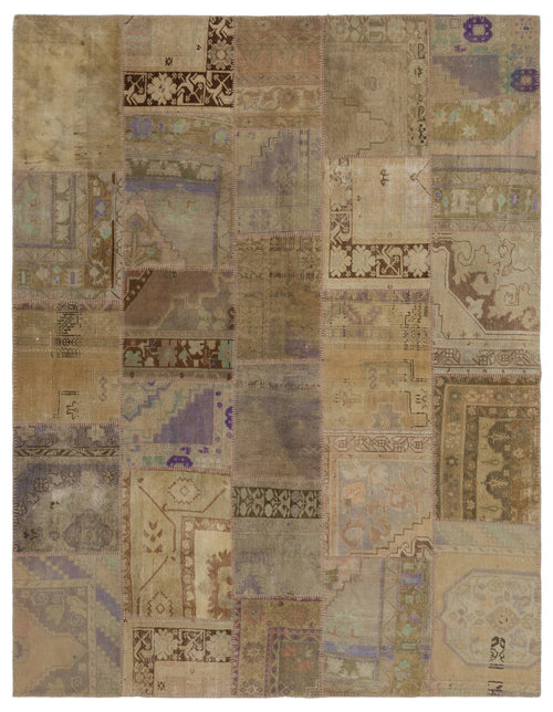 Iskece Bej Patchwork Yün El Dokuma Halısı 230 x 296 Apex Unique