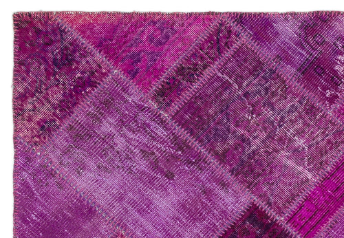 Iskece Mor Eskitme Yün El Dokuma Halısı 124 x 178 Apex Unique
