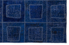Iskece Mavi Eskitme Yün El Dokuma Halısı 160 x 230 Apex Unique