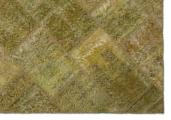 Iskece Yeşil Eskitme Yün El Dokuma Halısı 160 x 230 Apex Unique