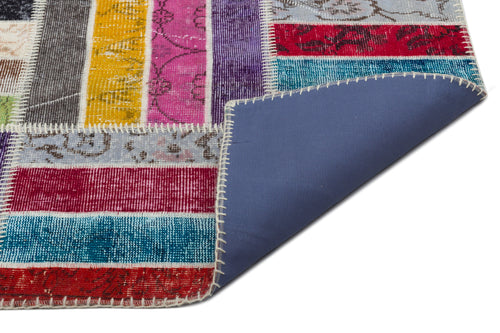 Iskece Bej Patchwork Yün El Dokuma Halısı 202 x 281 Apex Unique