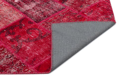 Iskece Kırmızı Eskitme Yün El Dokuma Halısı 161 x 233 Apex Unique