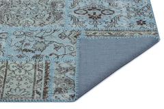 Iskece Mavi Eskitme Yün El Dokuma Halısı 083 x 150 Apex Unique
