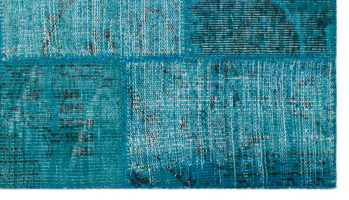 Iskece Turkuaz Eskitme Yün El Dokuma Halısı 083 x 147 Apex Unique