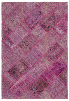 Iskece Pembe Eskitme Yün El Dokuma Halısı 160 x 230 Apex Unique