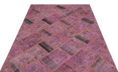 Iskece Pembe Eskitme Yün El Dokuma Halısı 160 x 233 Apex Unique