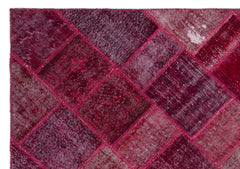 Iskece Kırmızı Eskitme Yün El Dokuma Halısı 160 x 230 Apex Unique